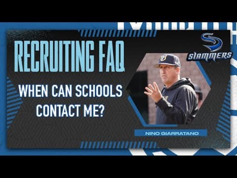 Recruiting FAQ: When can schools contact me?